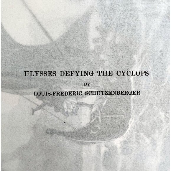 Ulysses Defying The Cyclops Monster Photo Gravure Victorian 1894 Art Greek DWS11 - Picture 3 of 3